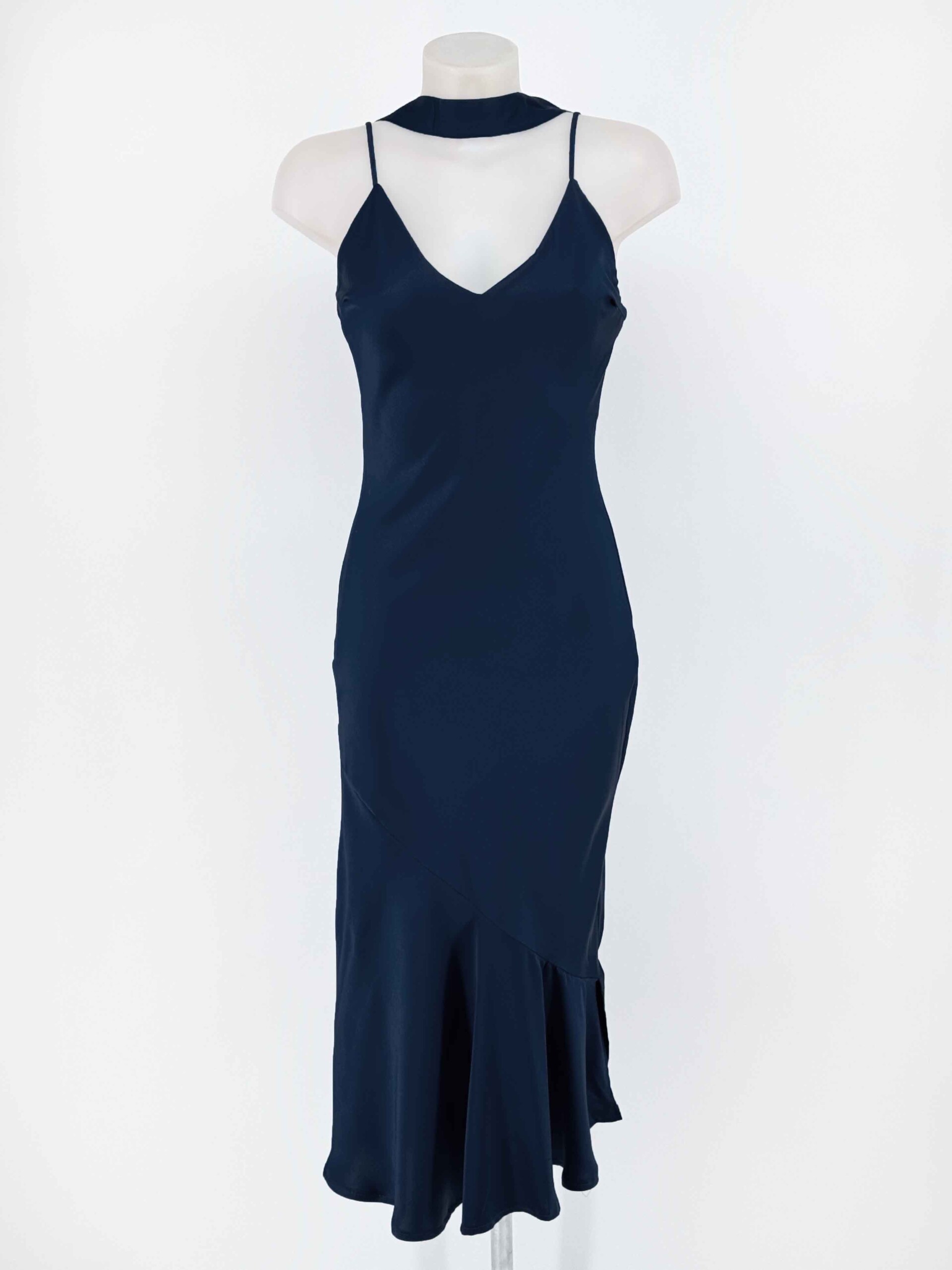 Vestido Tirantes Seda Volante Pashmina - Imagen 8