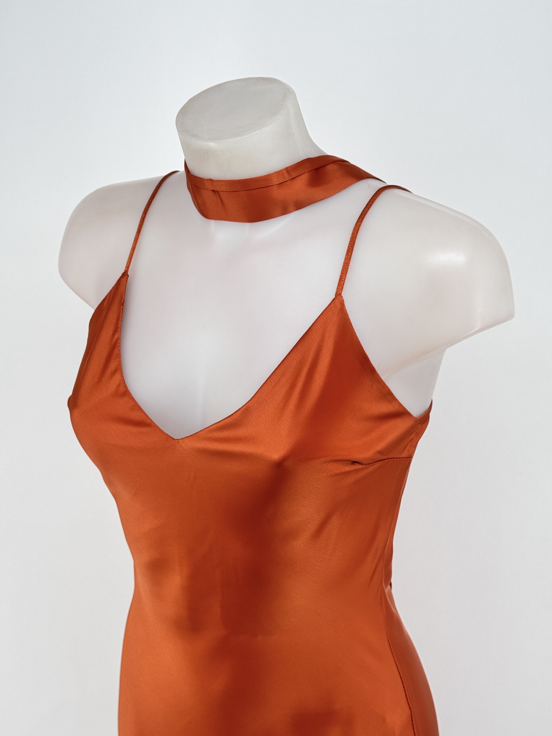 Vestido Tirantes Seda Volante Pashmina - Imagen 10