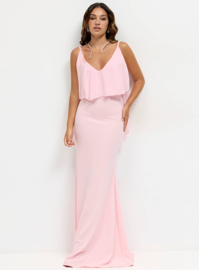 Vestido Capa Gasa Tirantes