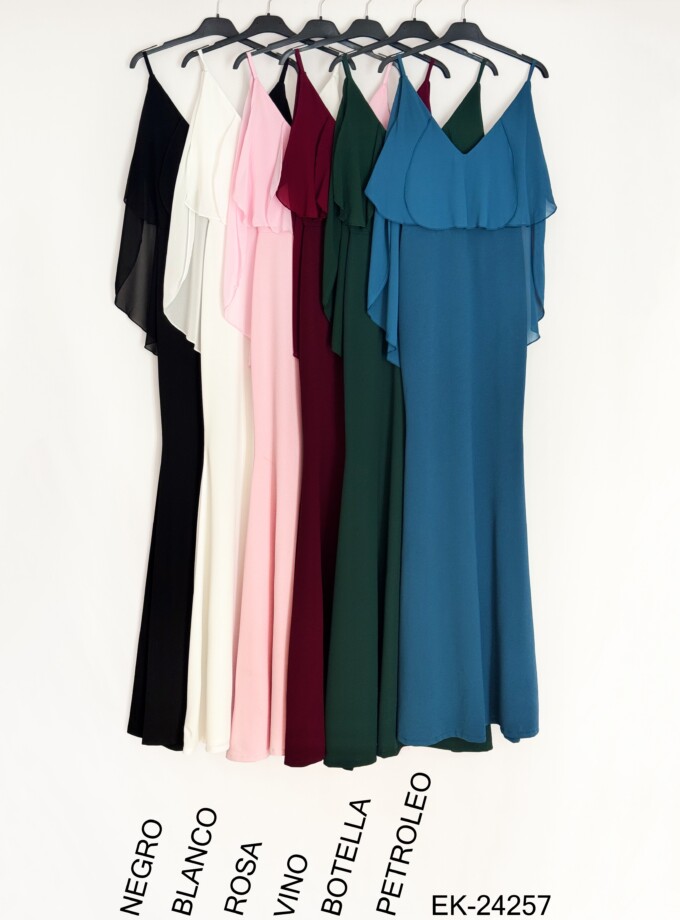 Vestido Capa Gasa Tirantes