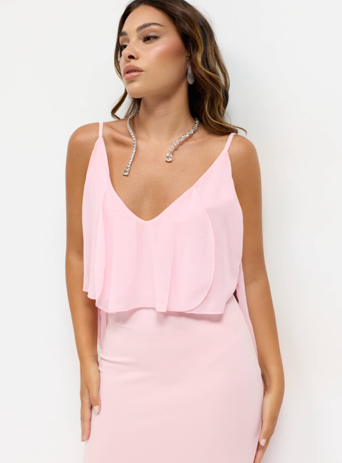 Vestido Capa Gasa Tirantes