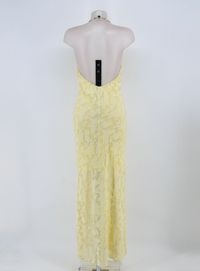Vestido Textura Escote Cascada
