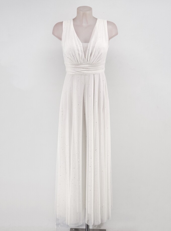 Vestido Tul Basic Brillos Novia