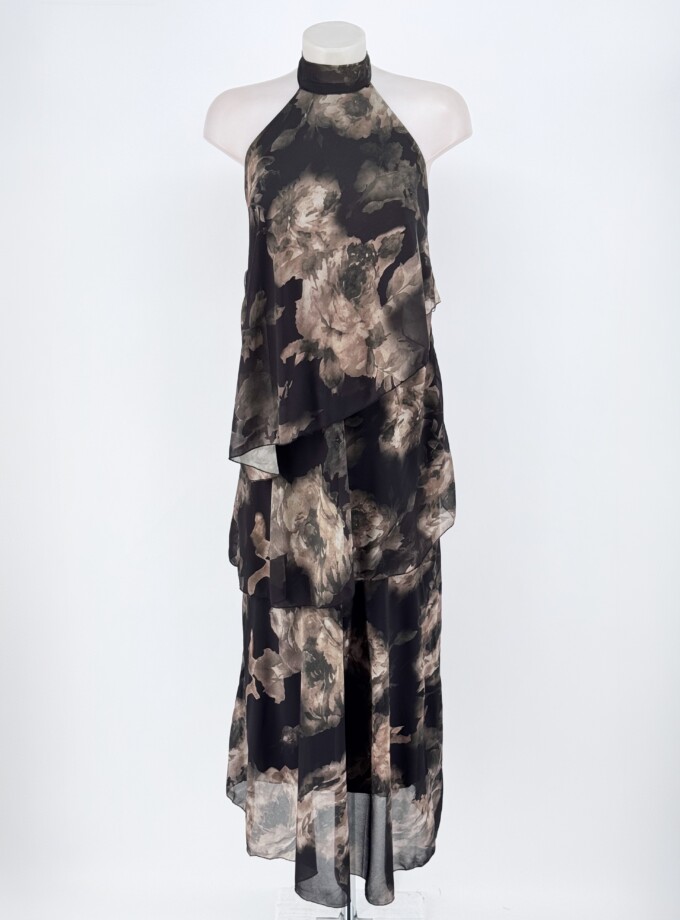 Vestido Halter Gasa Estampado