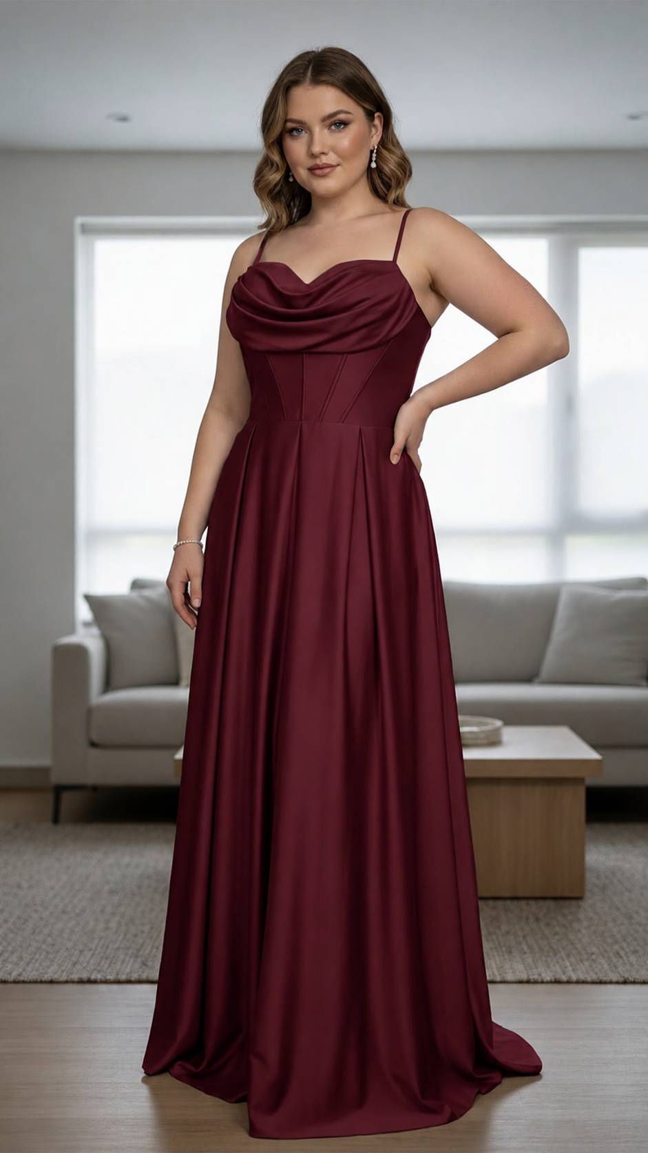 Vestido Seda Corsé Varillas Curvy - Imagen 3