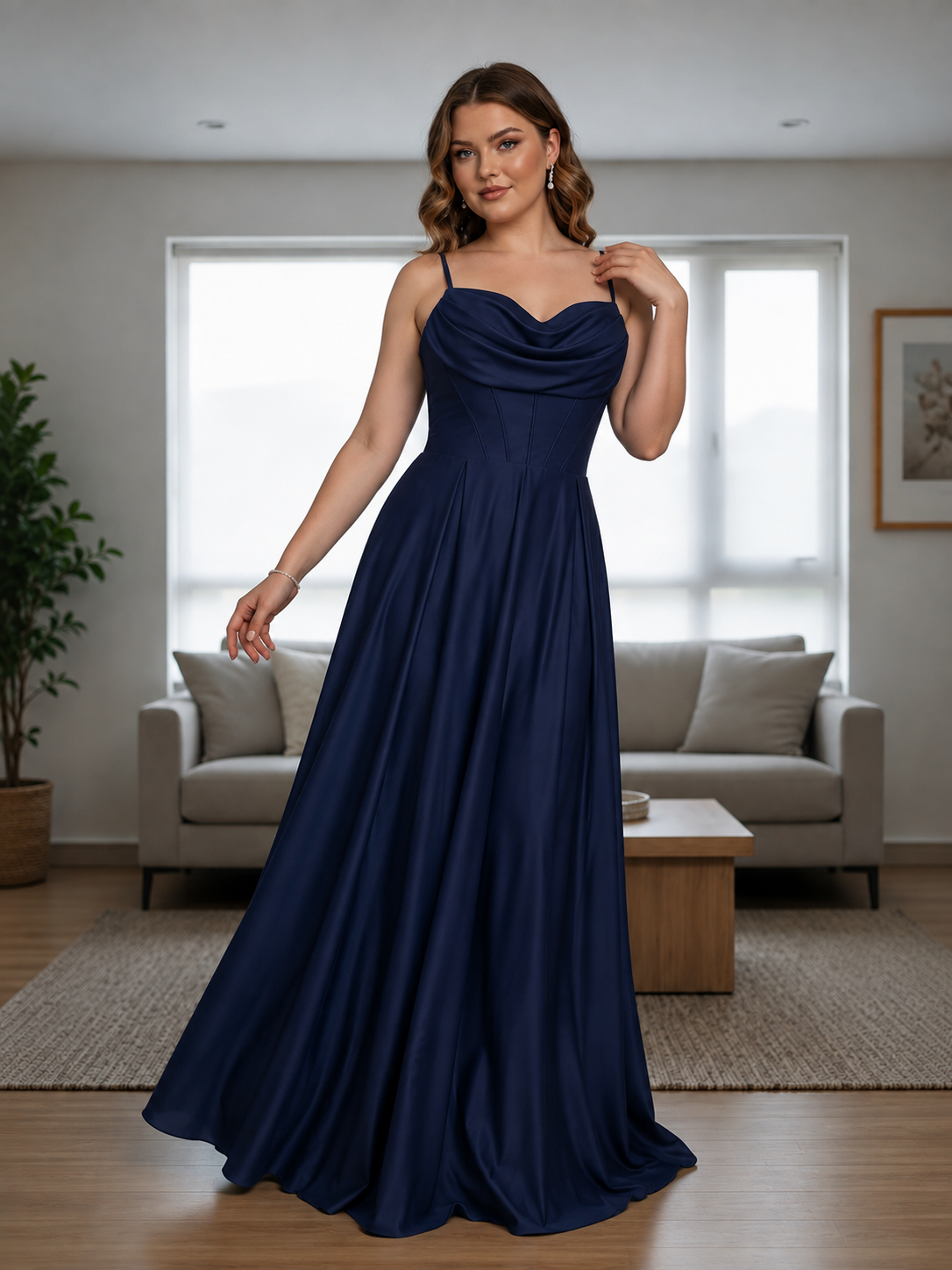 Vestido Seda Corsé Varillas Curvy