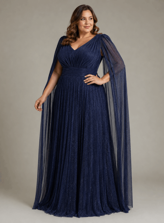 Vestido Tablas Brillo Curvy