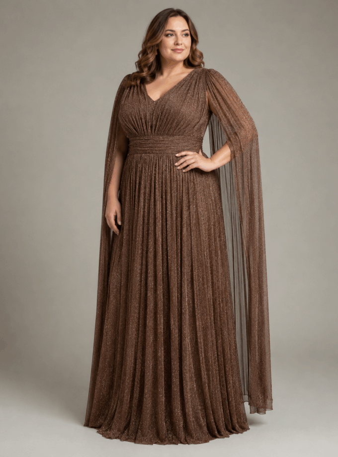 Vestido Tablas Brillo Curvy