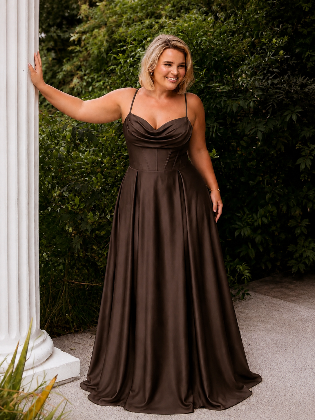Vestido Seda Corsé Varillas Curvy - Imagen 2
