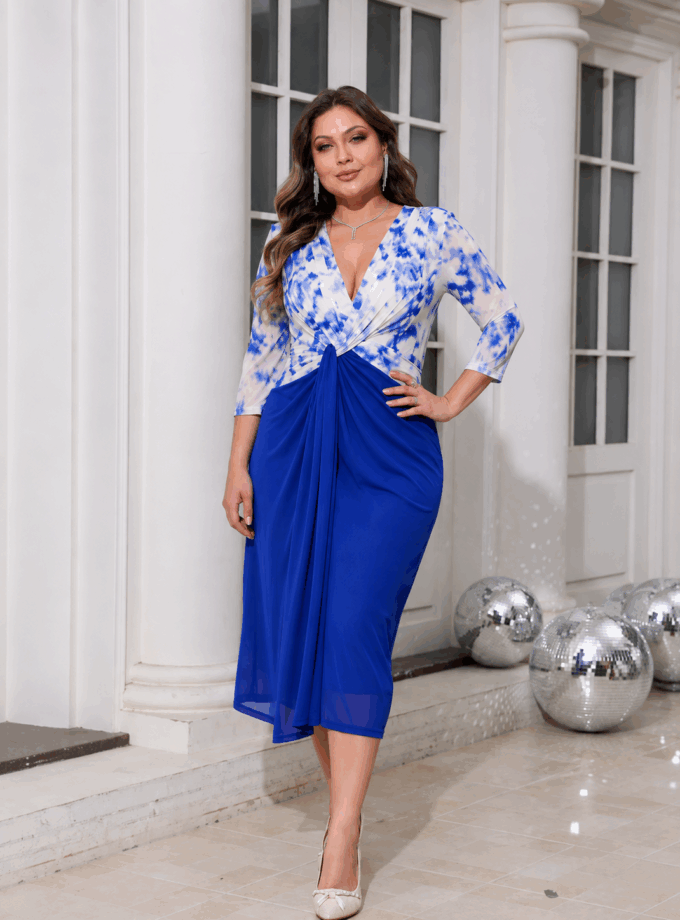 Vestido Midi Estampado Curvy