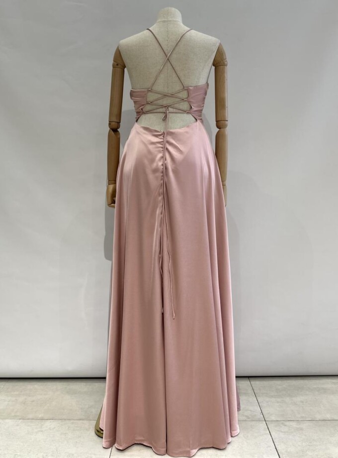 Vestido Seda Espalda Cruzada Curvy