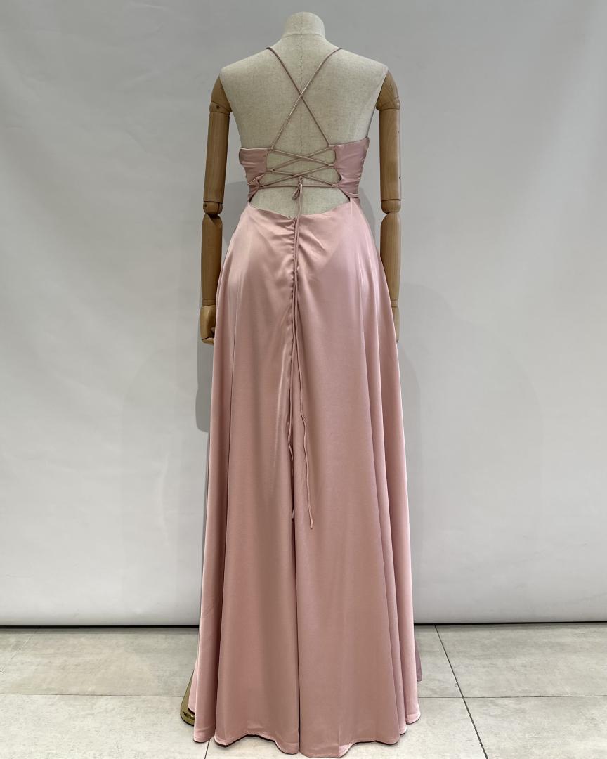 Vestido Seda Espalda Cruzada Curvy - Imagen 3