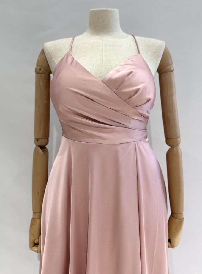 Vestido Seda Espalda Cruzada Curvy