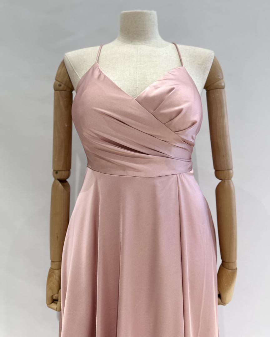 Vestido Seda Espalda Cruzada Curvy - Imagen 4