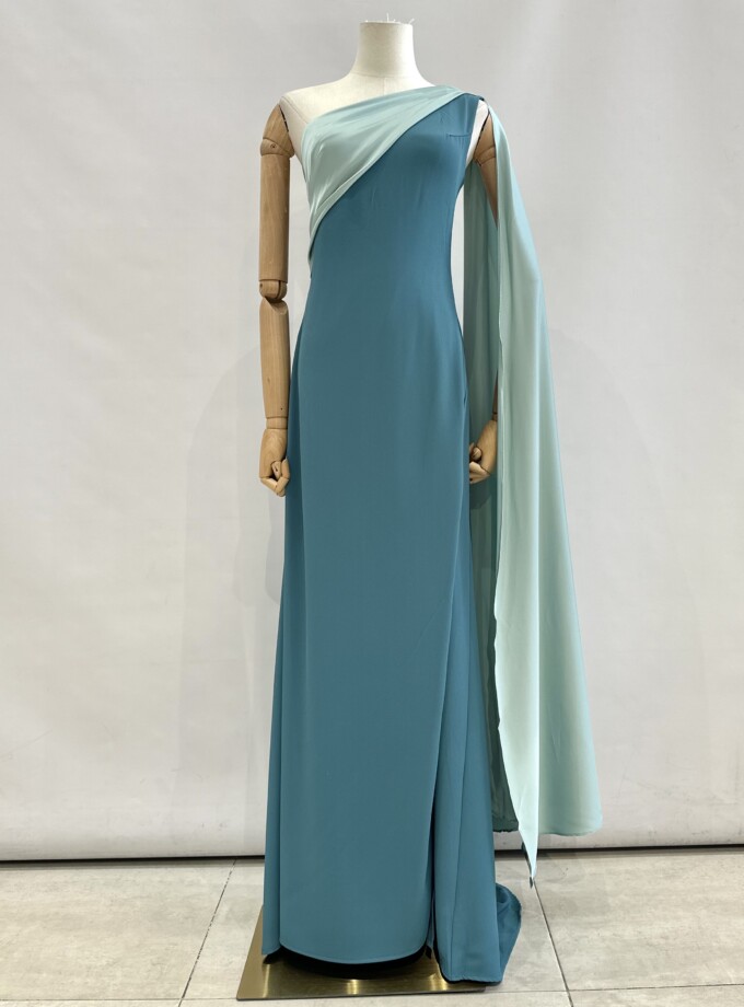 Vestido Bicolor Asimétrico Ala