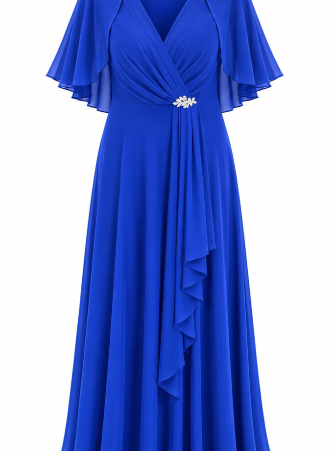 Vestido Mangas Aplique Lateral Curvy