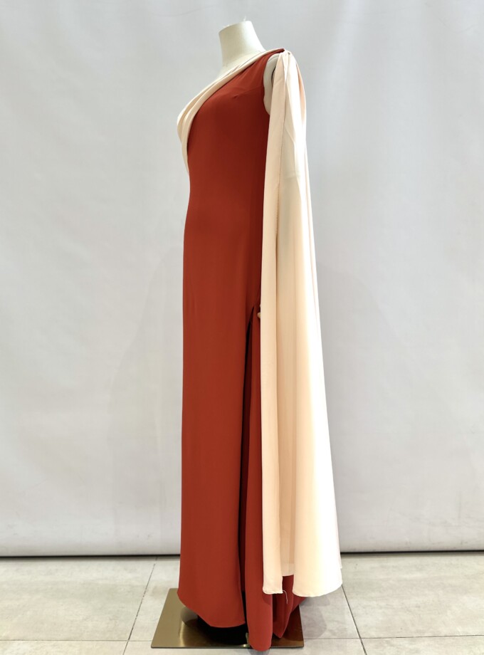 Vestido Bicolor Asimétrico Ala