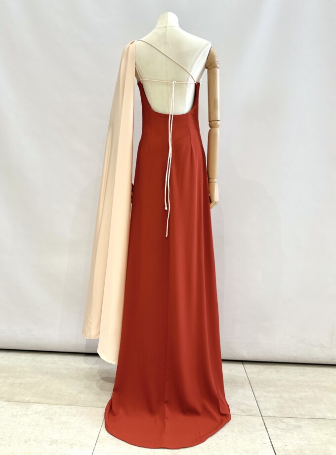 Vestido Bicolor Asimétrico Ala