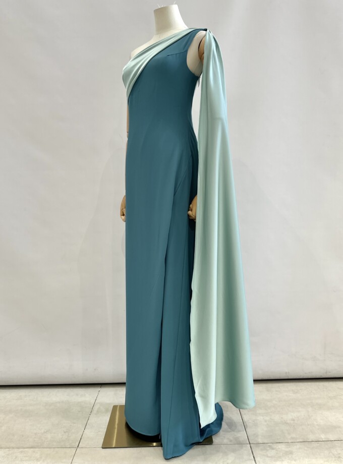 Vestido Bicolor Asimétrico Ala
