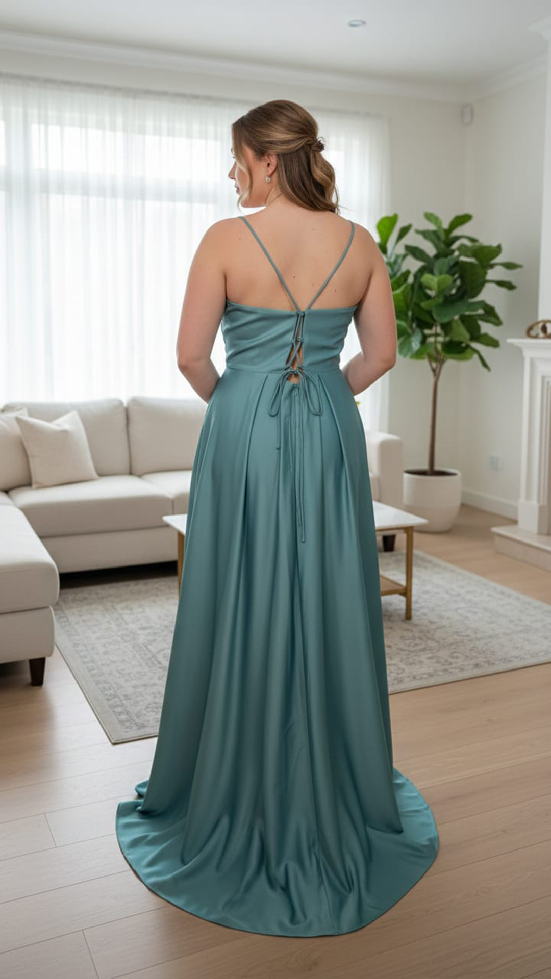 Vestido Seda Corsé Varillas Curvy - Imagen 5