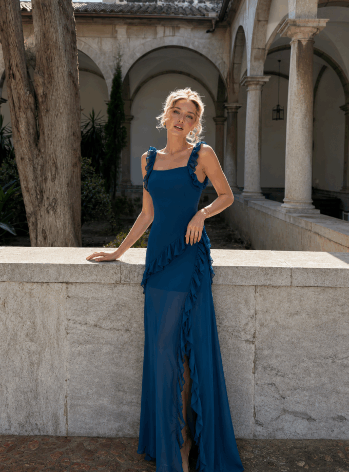 Vestido Gasa Volantes