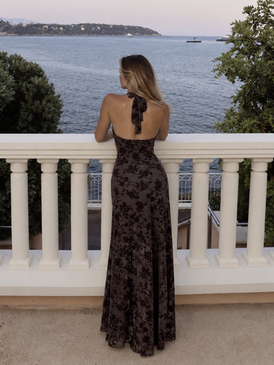 Vestido Estampado Terciopelo Nudo - Imagen 9