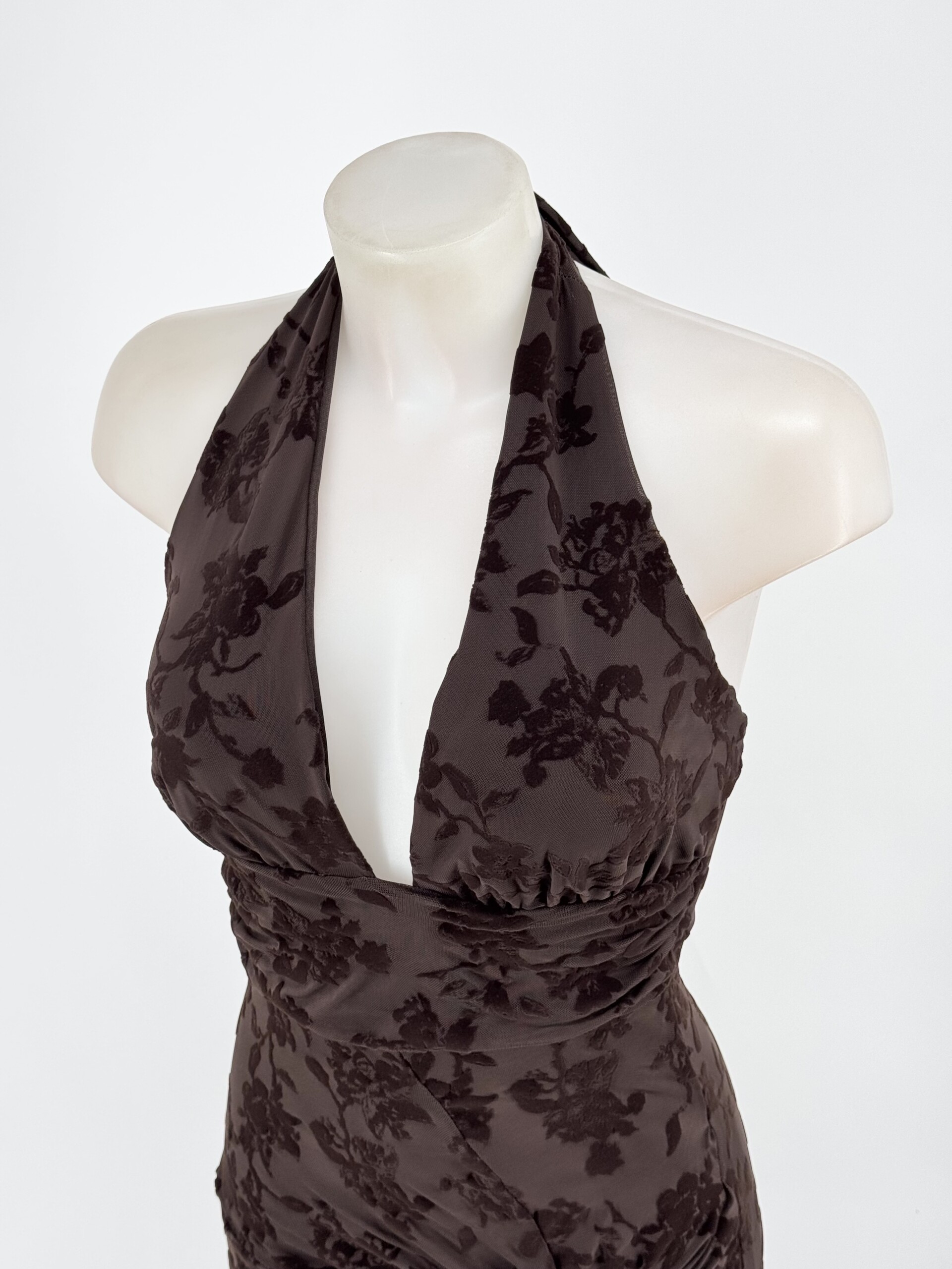 Vestido Estampado Terciopelo Nudo - Imagen 5