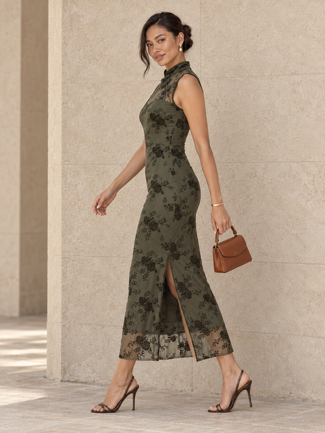 Vestido Estampado Terciopelo Kyoto - Imagen 3