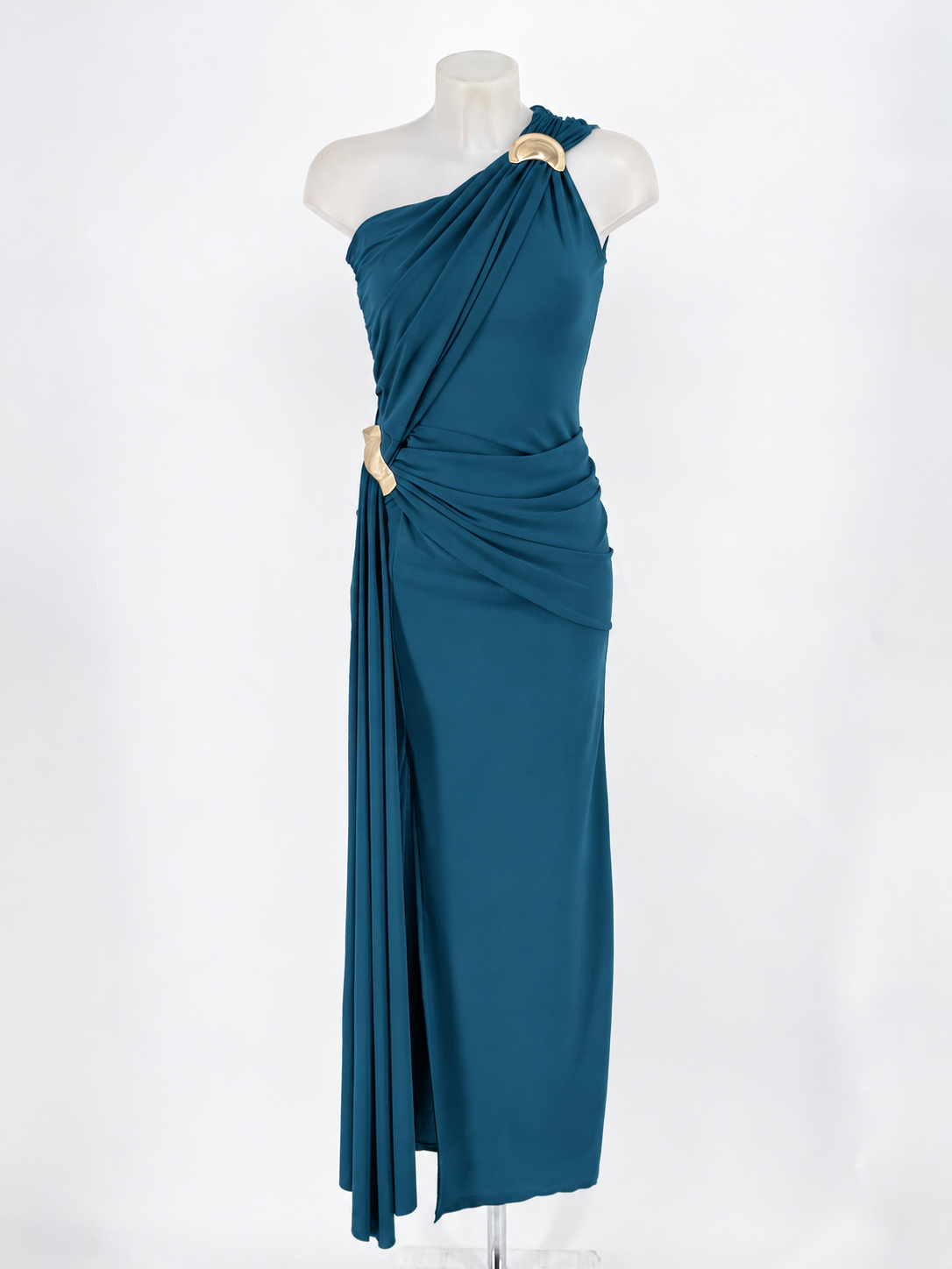 Vestido Asimétrico Apliques Dorados - Imagen 8