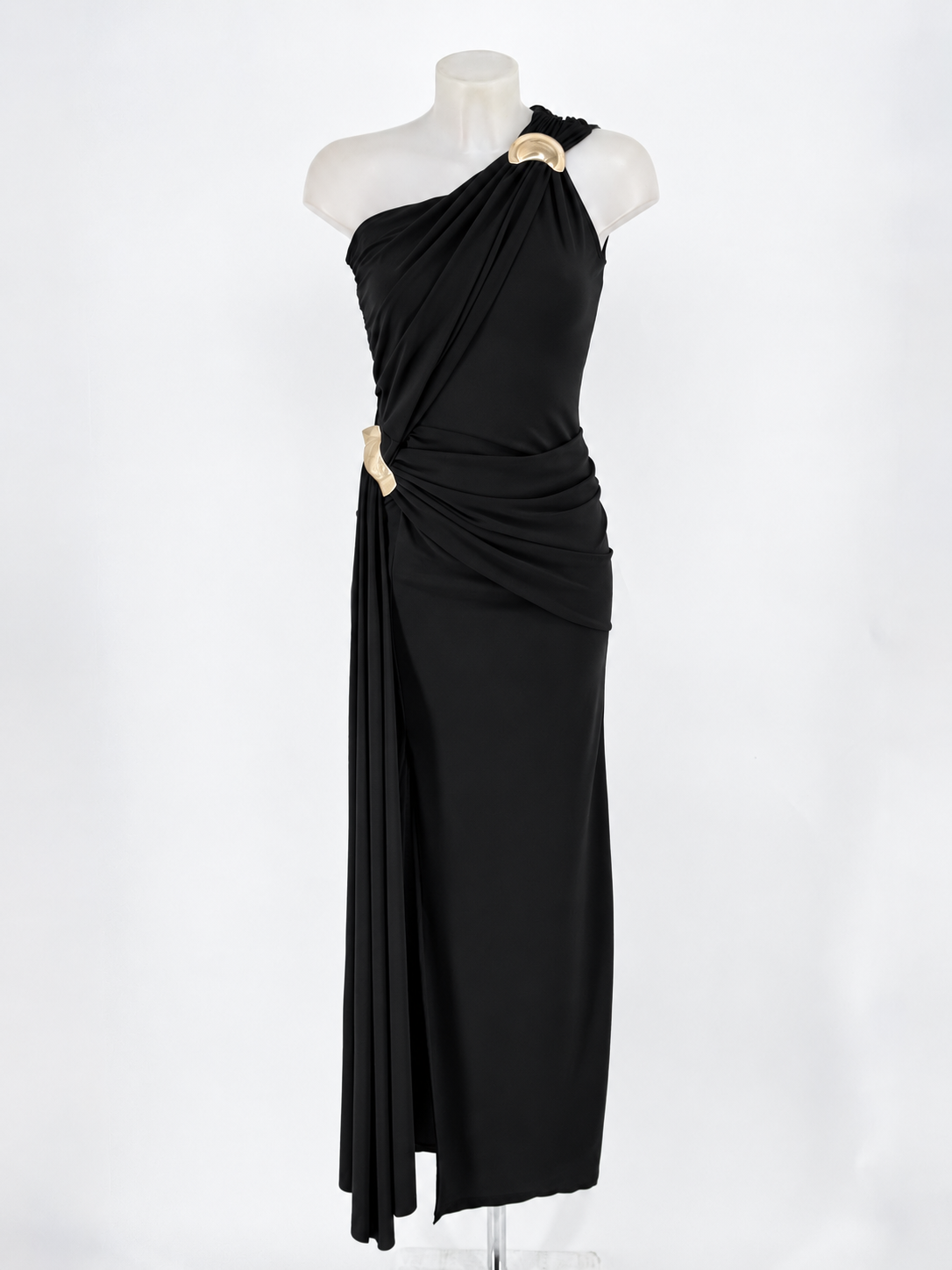 Vestido Asimétrico Apliques Dorados - Imagen 7