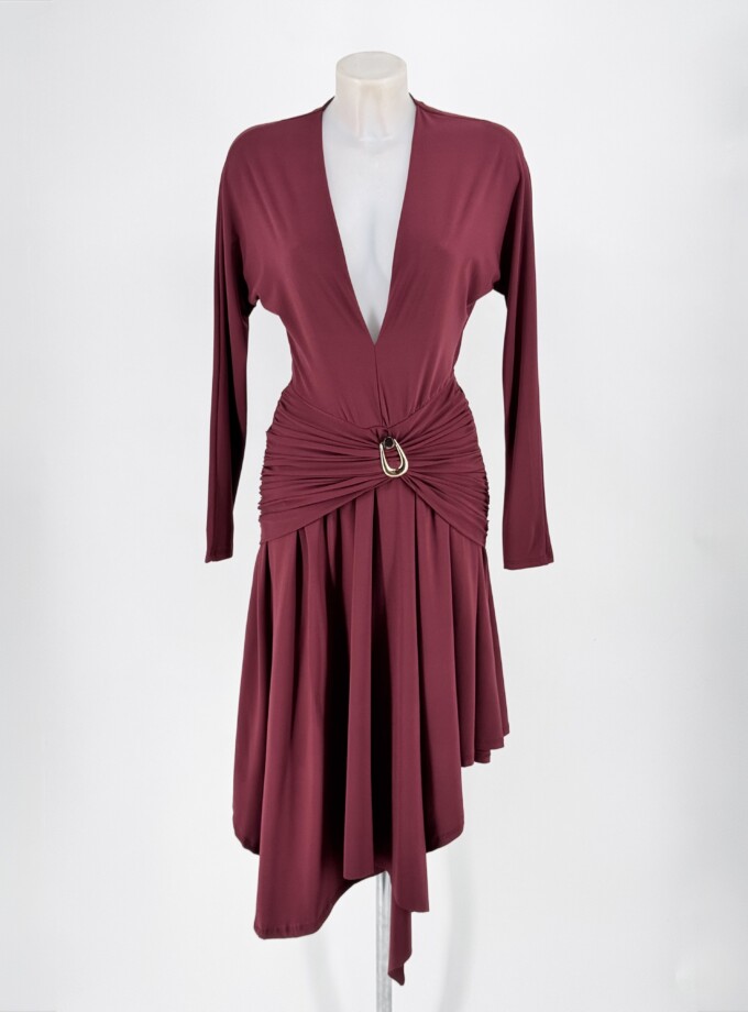 Vestido Mangas Vuelo Aplique Central