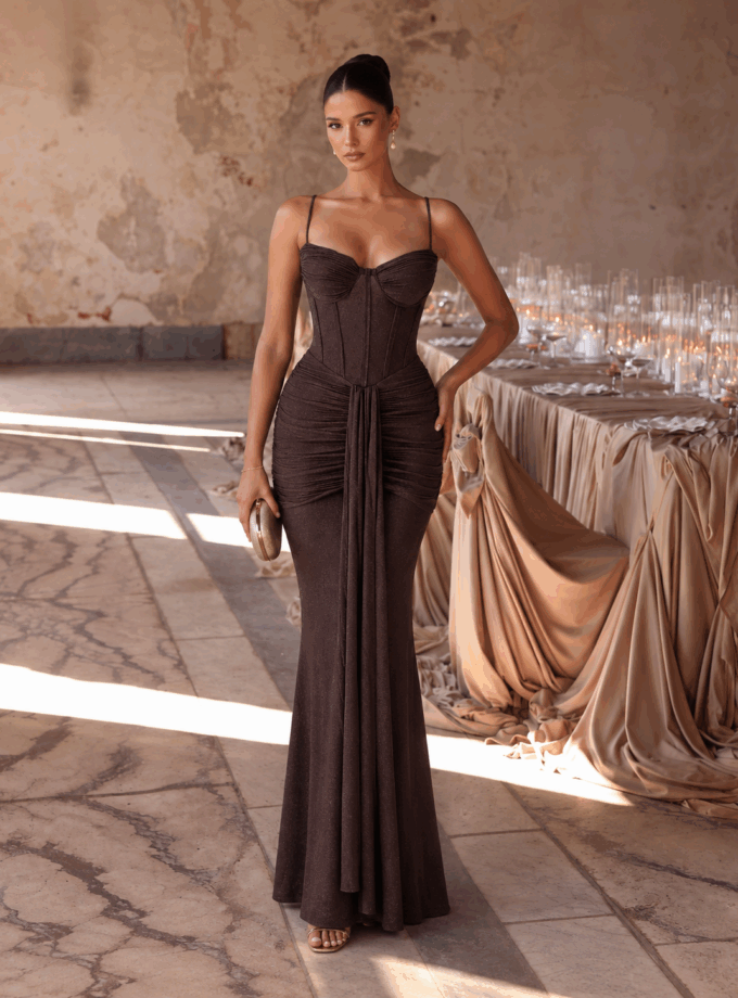 Vestido Corsé Lurex Lazada Frontal