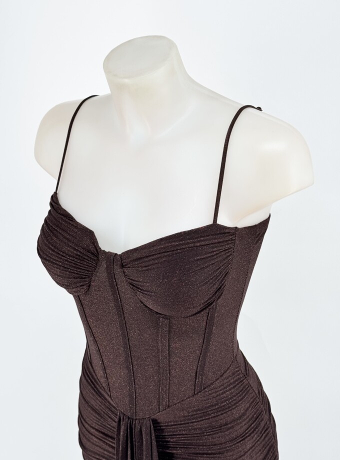 Vestido Corsé Lurex Lazada Frontal