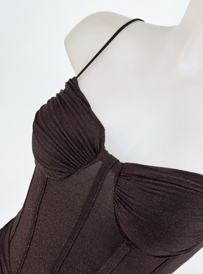 Vestido Corsé Lurex Lazada Frontal