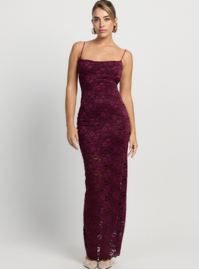 Vestido Sirena Encaje Espalda Uve