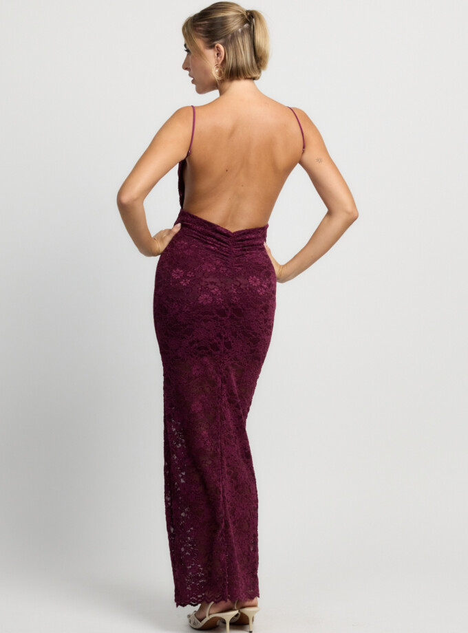 Vestido Sirena Encaje Espalda Uve