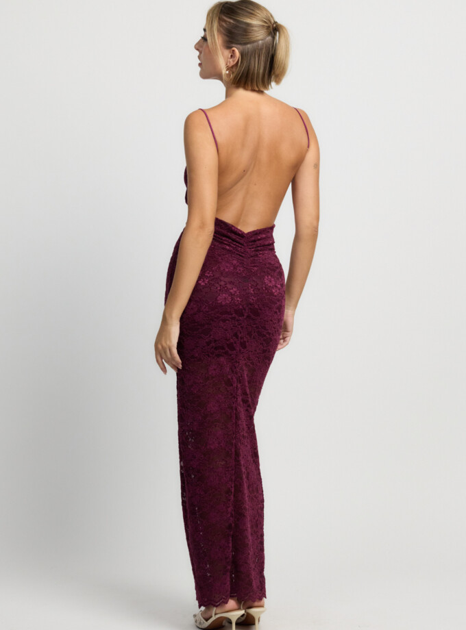 Vestido Sirena Encaje Espalda Uve