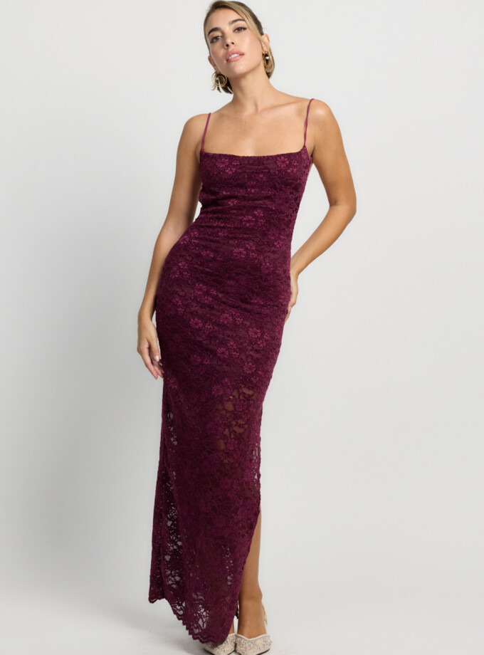 Vestido Sirena Encaje Espalda Uve
