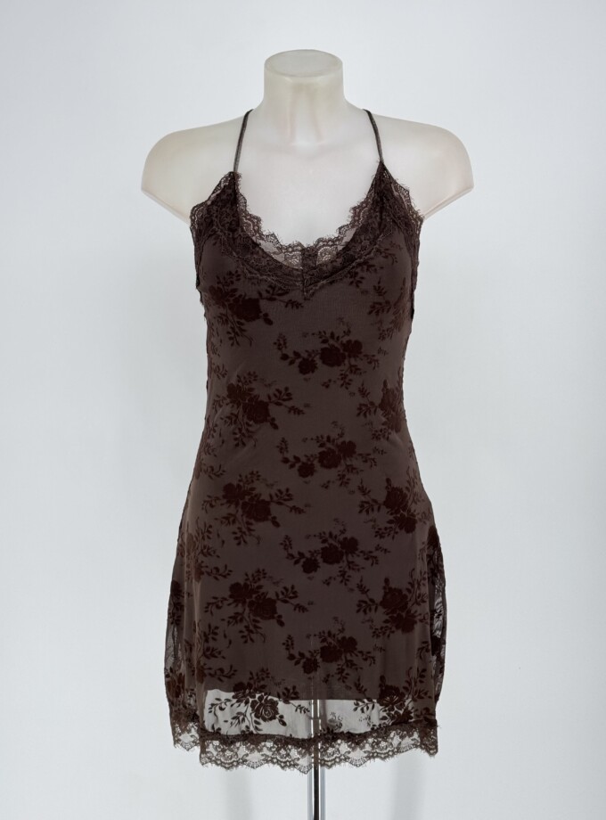 Vestido Tul Encaje Corto