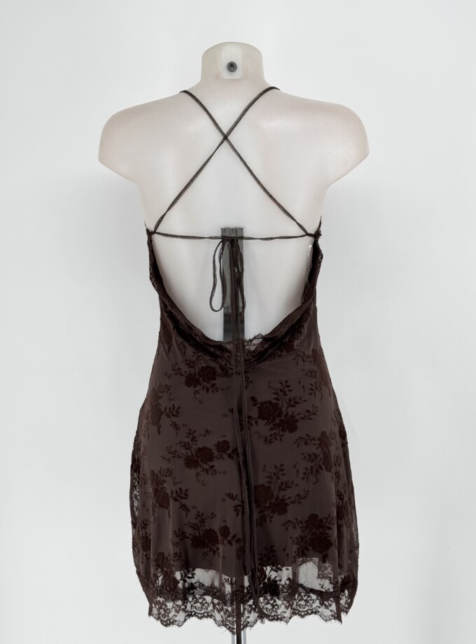 Vestido Tul Encaje Corto